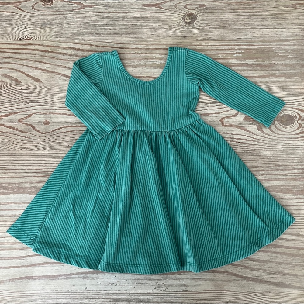 Alice + Ames The Ballet Dress, Green Stripe
